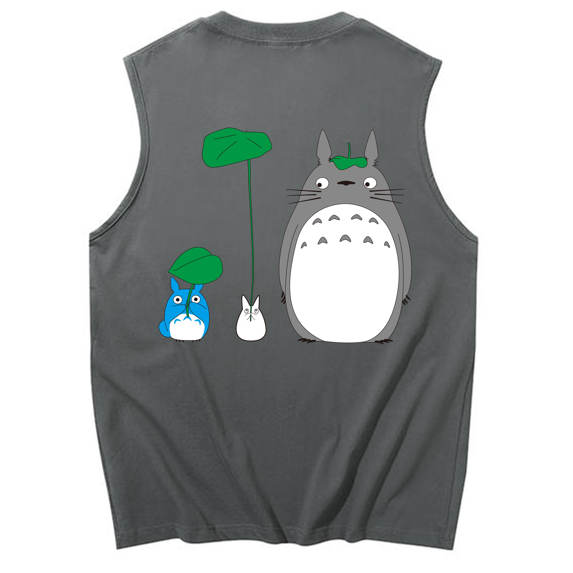 （画像用） となりのトトロ 草壁メイ 草壁サツキ My Neighbor Totoro Satsuki Kusakabe Mei Kusakabe コットン100％タンクトップ（背面プリント）